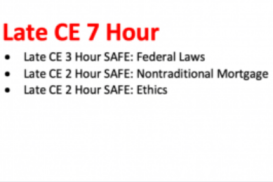 () LATE 7 Hour FL SAFE  Comprehensive: Principles &amp; Practices in Mortgages (14496, 14497, 14498, 14499)