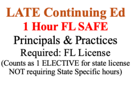 ( Late CE 1 Hour FL SAFE: Principles &amp; Practices (16424)