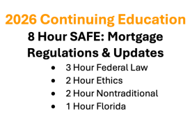 ( CE26 8 Hour FL SAFE  Comprehensive: Principals and Practices